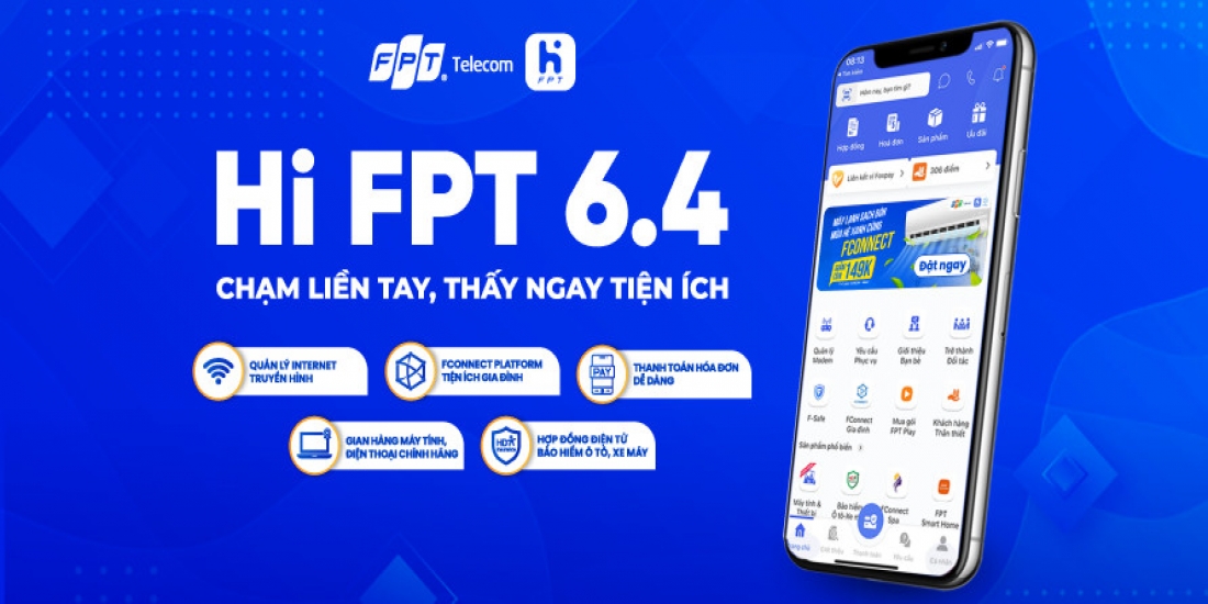 Ứng dụng Hi FPT của khách hàng khi đăng ký mạng FPT